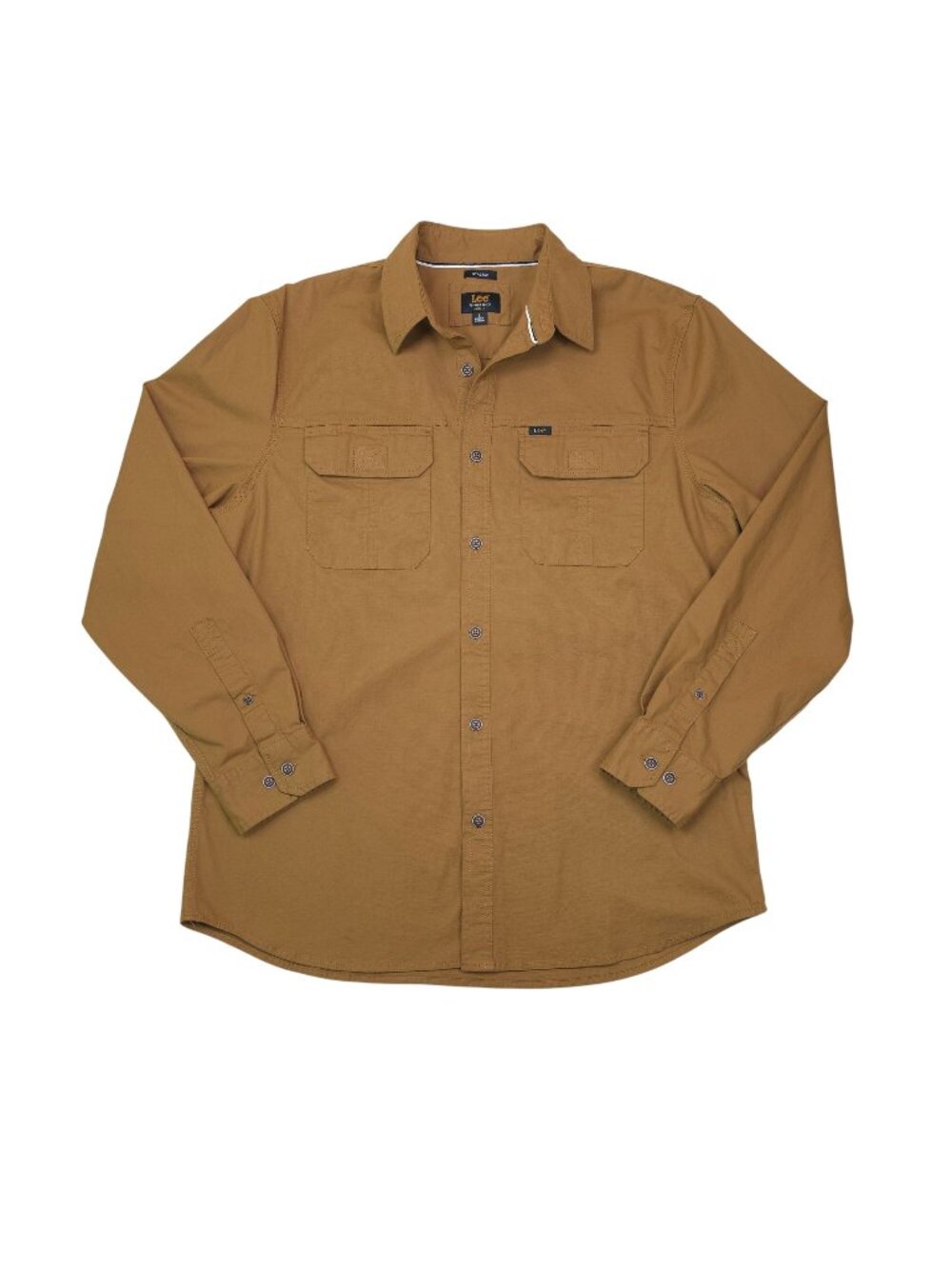 Lee Premium Select Classic Fit Stretch Long Sleeve Button-Up Shirt Tobacco Large